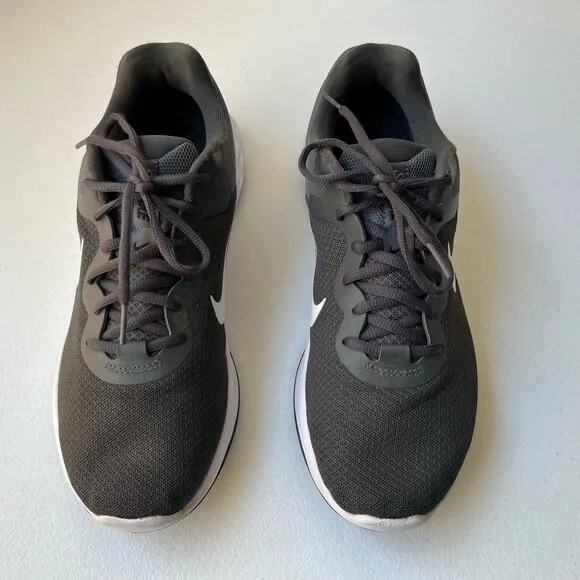 Nike Revolution 6 Running Shoes Comfort Cushioned Breathable Gray Men's Size 10