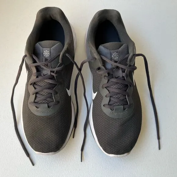 Nike Revolution 6 Running Shoes Comfort Cushioned Breathable Gray Men's Size 10