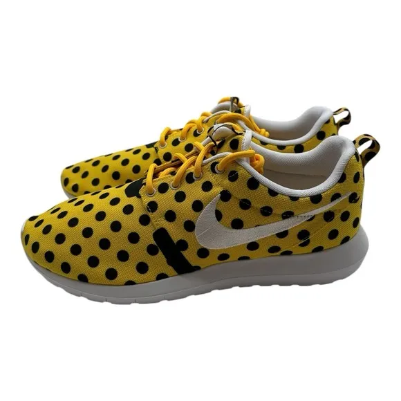 Nike Roshe Run NM QS Shoes Mens 10.5 Yellow Polka Dot Pack Sneakers 810857-700