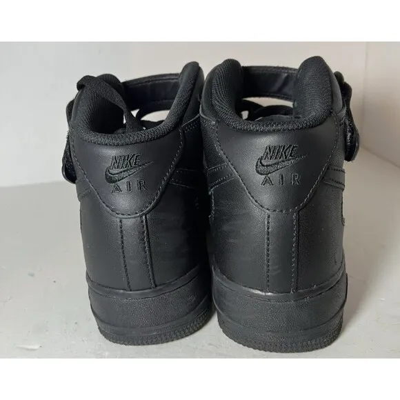 NIKE Shoes Mens 10 Air Force 1 Mid 07 Triple Black Sneakers CW2289-001