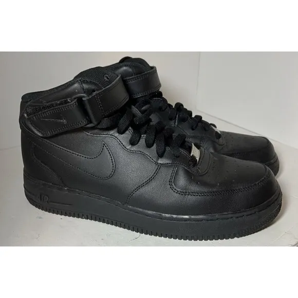 NIKE Shoes Mens 10 Air Force 1 Mid 07 Triple Black Sneakers CW2289-001