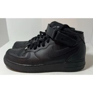 NIKE Shoes Mens 10 Air Force 1 Mid 07 Triple Black Sneakers CW2289-001