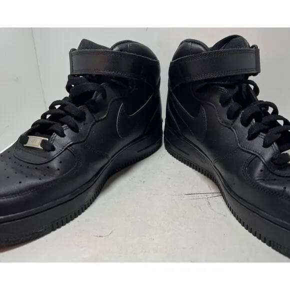 NIKE Shoes Mens 10 Air Force 1 Mid 07 Triple Black Sneakers CW2289-001