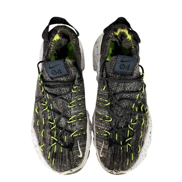 Nike Space Hippie 04 Running Shoes sz 8.5 Mens Black Volt White Green CZ6398-010
