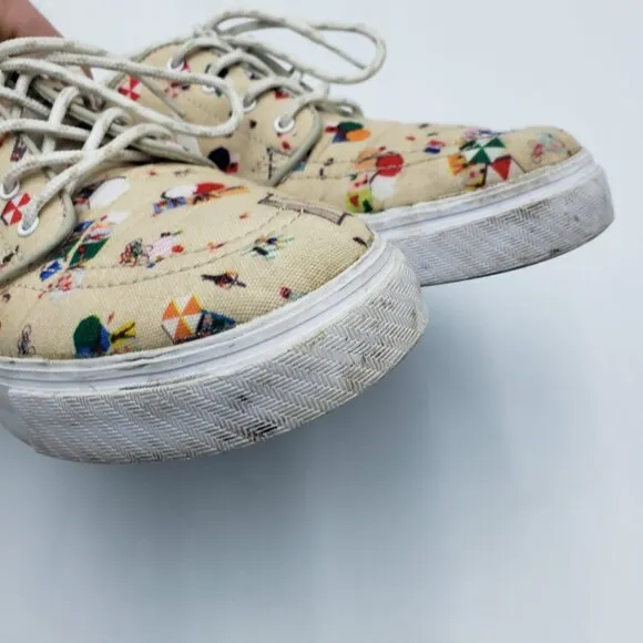Nike Stefan Janoski Zoom Sneakers 7.5 Mens Beach Day Lace Up Shoes Tan