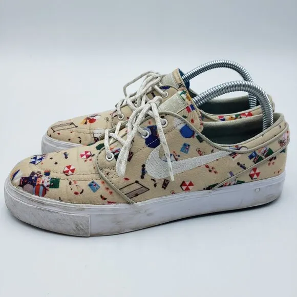 Nike Stefan Janoski Zoom Sneakers 7.5 Mens Beach Day Lace Up Shoes Tan