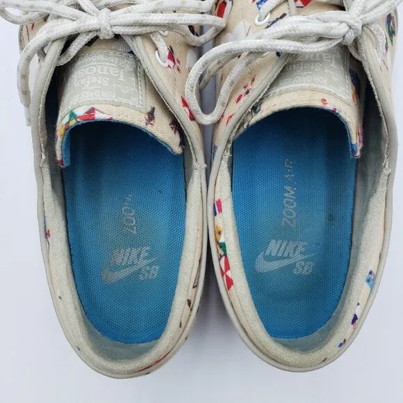 Nike Stefan Janoski Zoom Sneakers 7.5 Mens Beach Day Lace Up Shoes Tan