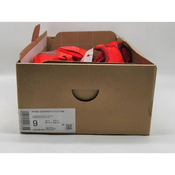 Nike Superrep Cycle 2 Nn Indoor Red Cycling Shoes Men Sz 9 DH3396-600