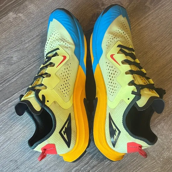 Nike Trail Terra Kiger 7 Running Shoes Blue Yellow Orange Men 10.5 UK 9.5 EU44.5