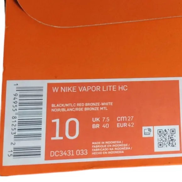 Nike Vapor Lite HC Women’s Tennis Shoes New Size 10
