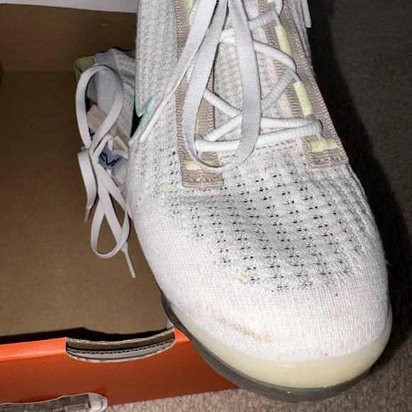 Nike VaporMax Flyknit White with Black and Green