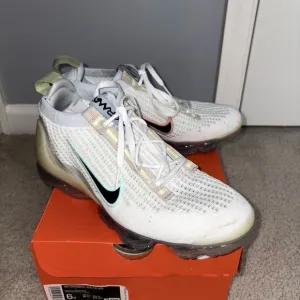 Nike VaporMax Flyknit White with Black and Green