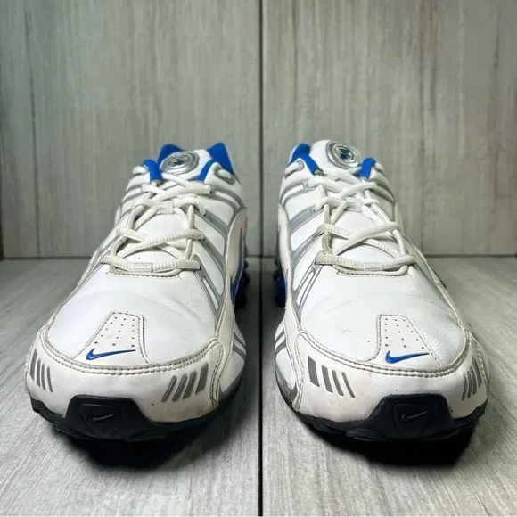 Nike White and Blue Athletic Shox Shoes