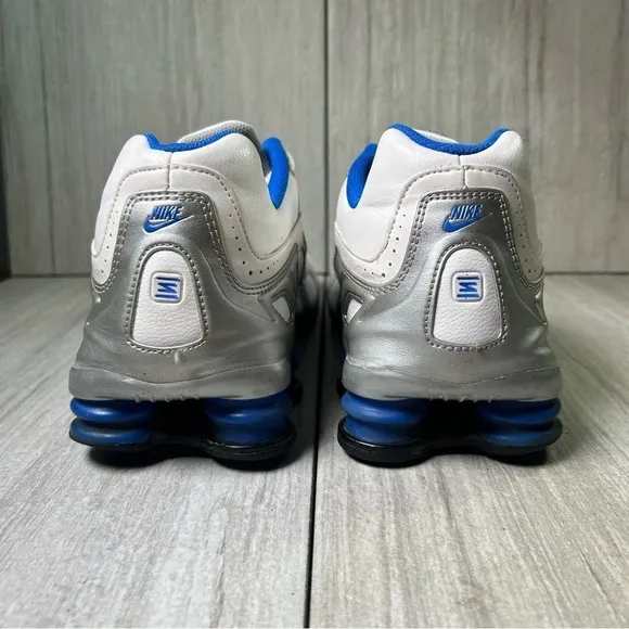 Nike White and Blue Athletic Shox Shoes