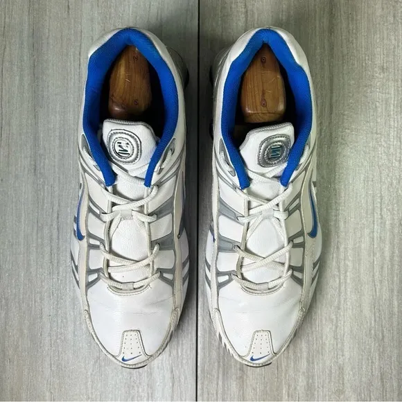 Nike White and Blue Athletic Shox Shoes