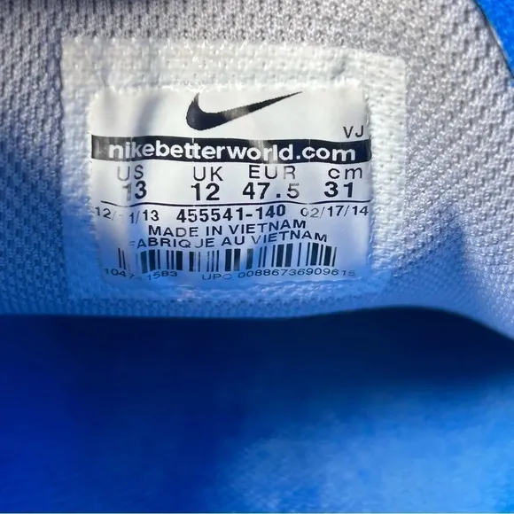 Nike White and Blue Athletic Shox Shoes
