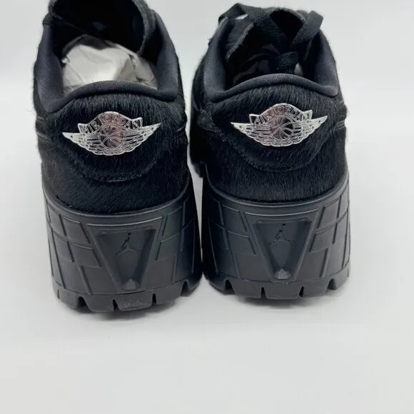 Nike Womens Air Jordan 1 Brooklyn Low Black Shoes Sz 9 NEW Platform IB7210-006