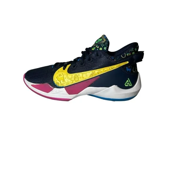 Nike Womens Size 8.5 Kids 7y Zoom Freak 2 Basketball Sneakers Shoes HTF Colorway