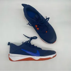 Nike Youth Omni Multi-Court (GS) Sneakers Midnight Navy/Safety Orange Size 7