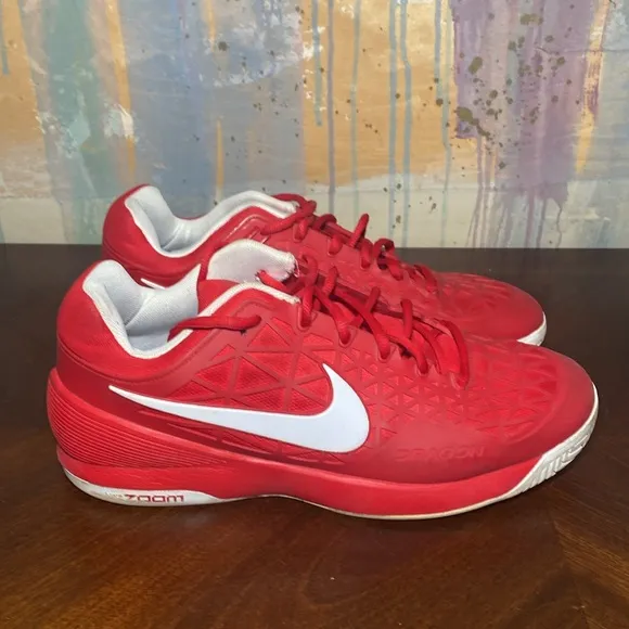 Nike Zoom Cage 2 Dragon Tennis Pickleball shoes 705247-610 Red  Mens 10