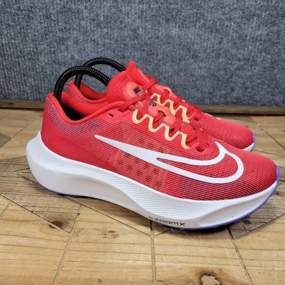 Nike Zoom Fly 5 Zoom X Mens 7 Red Running Shoes Lightweight Push Limits Break B
