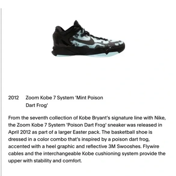 Nike Zoom Kobe 7 System 'Mint Poison Dart Frog' Mens Sneakers Size 10