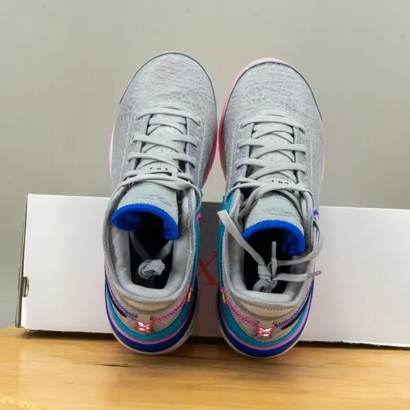 Nike Zoom LeBron NXXT Gen Mens Size 9.5 Shoes Wolf Gray Pink Spell Sneakers NEW