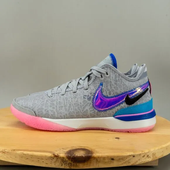 Nike Zoom LeBron NXXT Gen Mens Size 9.5 Shoes Wolf Gray Pink Spell Sneakers NEW