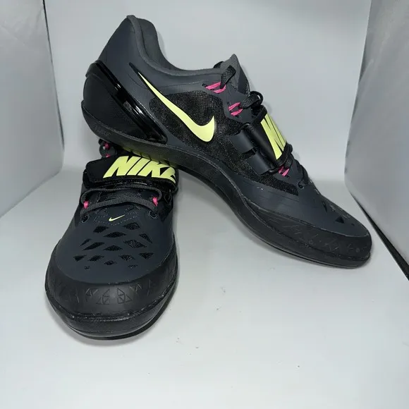 Nike Zoom Rotational 6 Black Throwing Shoes W/ Track Bag 685131-004 Men's 10.5