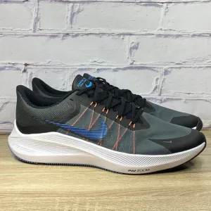 Nike Zoom Winflo 8 Grey Black Blue Running Shoes Men's Size 14 Athletic Sneakers