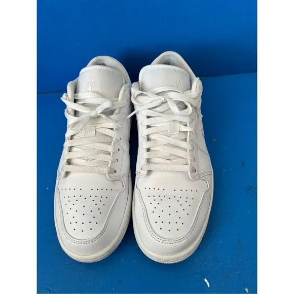 Nike Air Jordan 1 Low Triple White Shoes Sneakers 2022 553558-136 Mens Size 10.5