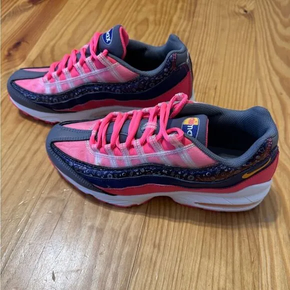 Nike Air Max 95 (GS) Hot Pink Dark Purple Running Shoes Women’s SZ 8.5 Youth 7Y