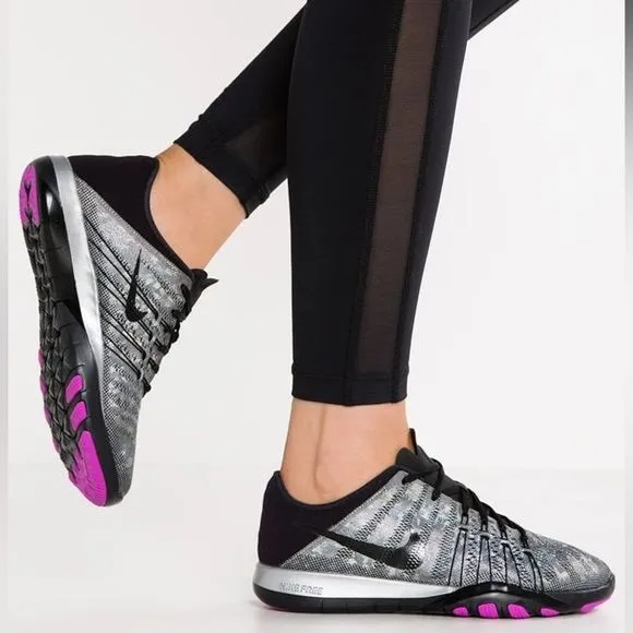 Nike Free TR 6 Training Shoes - Metallic Silver/Violet