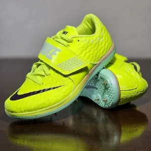 Nike High Jump HJ Elite Track Spikes Shoes Volt Mint Black Women's 6.5 DR992-700