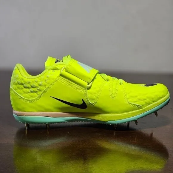 Nike High Jump HJ Elite Track Spikes Shoes Volt Mint Black Women's 6.5 DR992-700