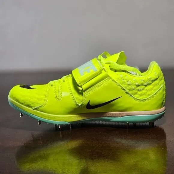 Nike High Jump HJ Elite Track Spikes Shoes Volt Mint Black Women's 6.5 DR992-700