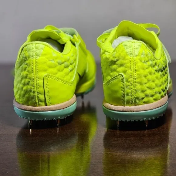 Nike High Jump HJ Elite Track Spikes Shoes Volt Mint Black Women's 6.5 DR992-700