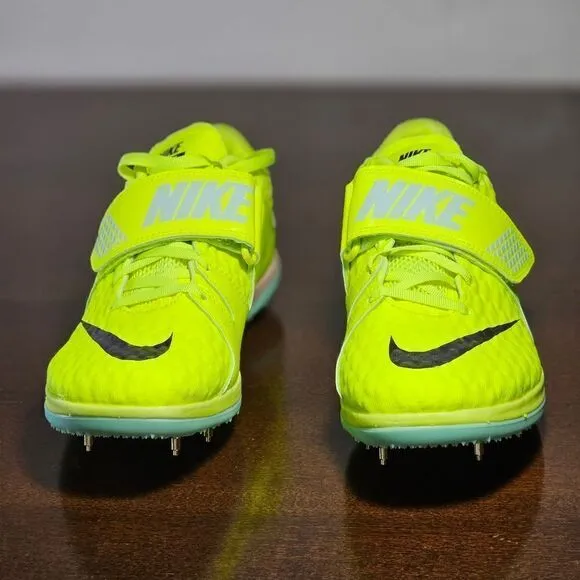Nike High Jump HJ Elite Track Spikes Shoes Volt Mint Black Women's 6.5 DR992-700