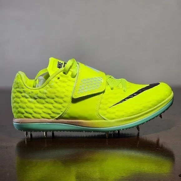 Nike High Jump HJ Elite Track Spikes Shoes Volt Mint Black Women's 6.5 DR992-700