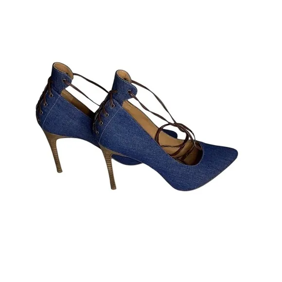 Nine West Nwebba Pointed-Toe pump,  corset-style heel with Slender Ankle, 8M