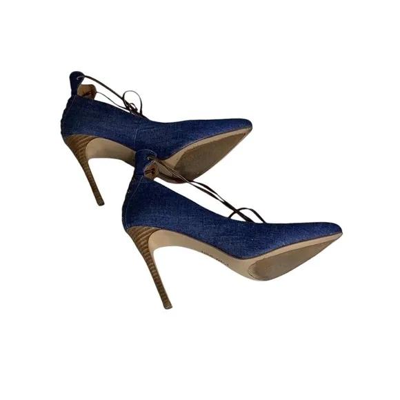 Nine West Nwebba Pointed-Toe pump,  corset-style heel with Slender Ankle, 8M