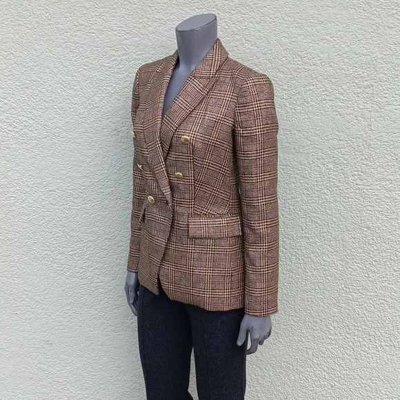 NINE WEST (VIETNAM) LADIES DOUBLE-BREASTED HOUNDSTOOTH LUX BLAZER