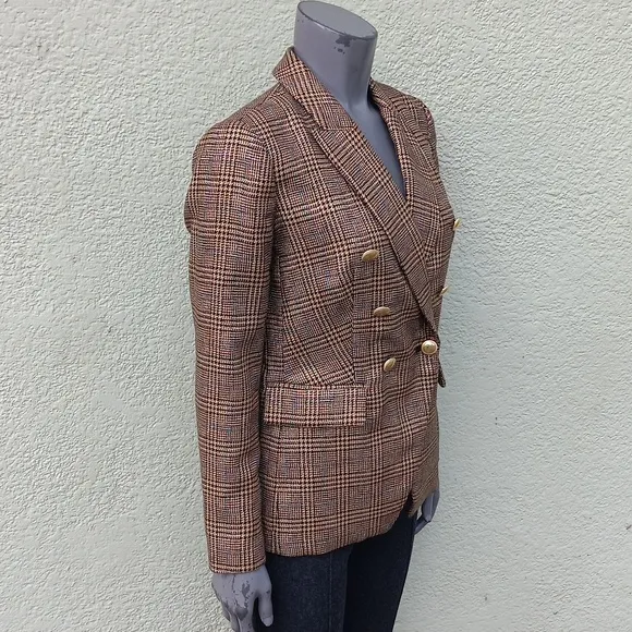 NINE WEST (VIETNAM) LADIES DOUBLE-BREASTED HOUNDSTOOTH LUX BLAZER