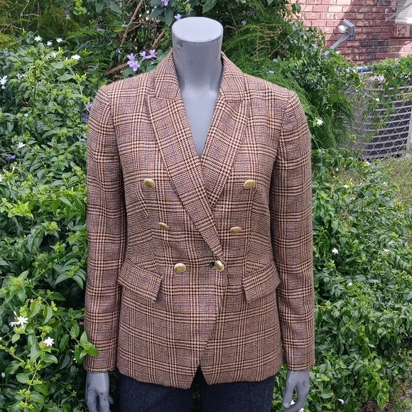 NINE WEST (VIETNAM) LADIES DOUBLE-BREASTED HOUNDSTOOTH LUX BLAZER