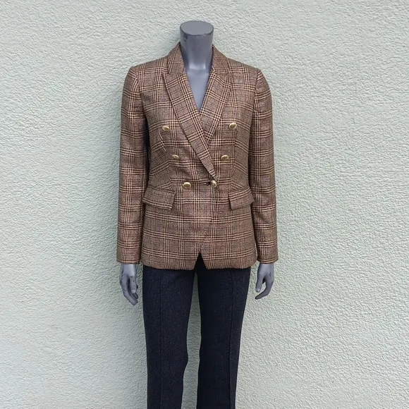 NINE WEST (VIETNAM) LADIES DOUBLE-BREASTED HOUNDSTOOTH LUX BLAZER