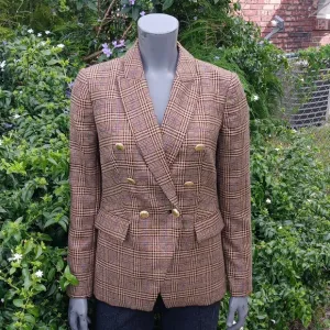 NINE WEST (VIETNAM) LADIES DOUBLE-BREASTED HOUNDSTOOTH LUX BLAZER