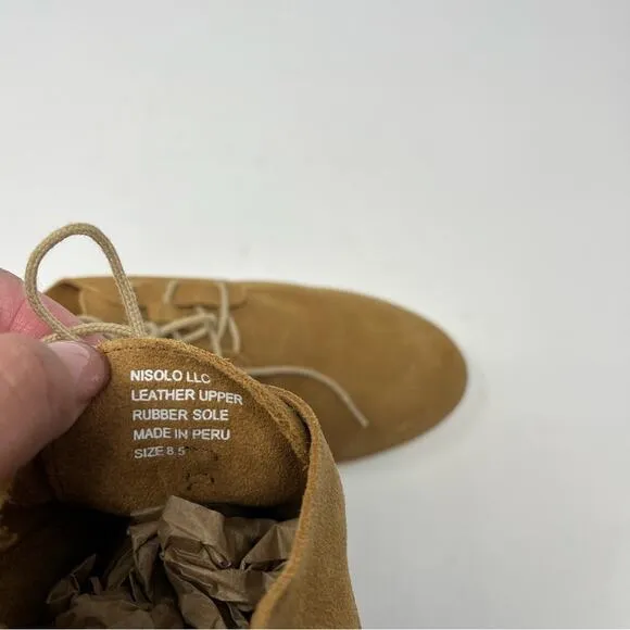 Nisolo Sedona Lightweight Derby Travel Shoes Tan Brown Womens Size 8.5