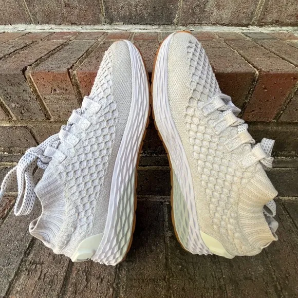 NOBULL Diamond Knit Runner Lightweight Breathable Shoes White Womens 8 Mens 6.5