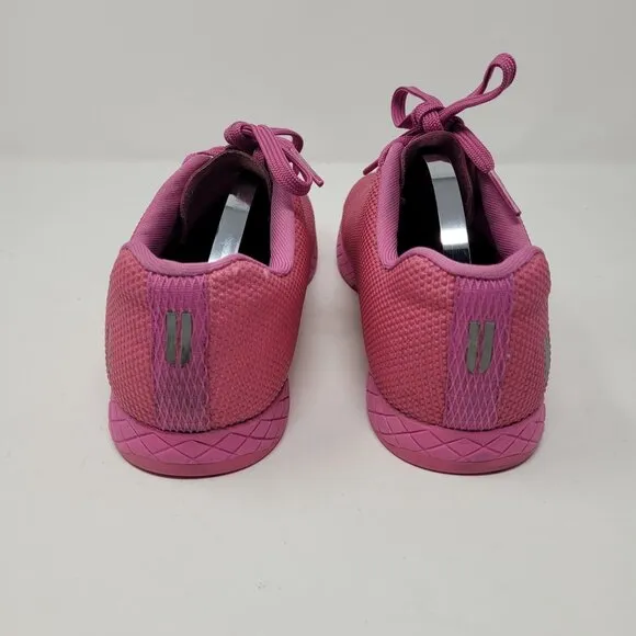 Nobull womens 9.5 Mens 8 pink trainers lace up sneakers tennis shoes