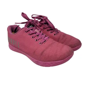 Nobull womens 9.5 Mens 8 pink trainers lace up sneakers tennis shoes